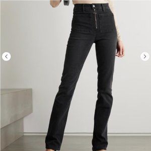 Reformation Peyton Zip Ultra High Rise Bootcut Jeans
